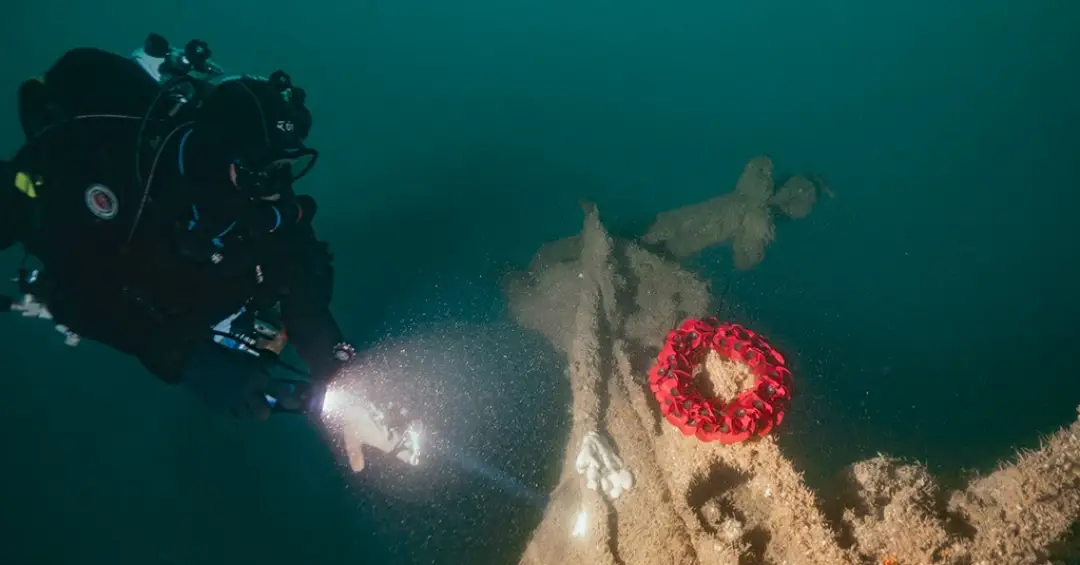 Mergulhadores encontram navio de guerra que afundou no Canal da Mancha há 118 anos